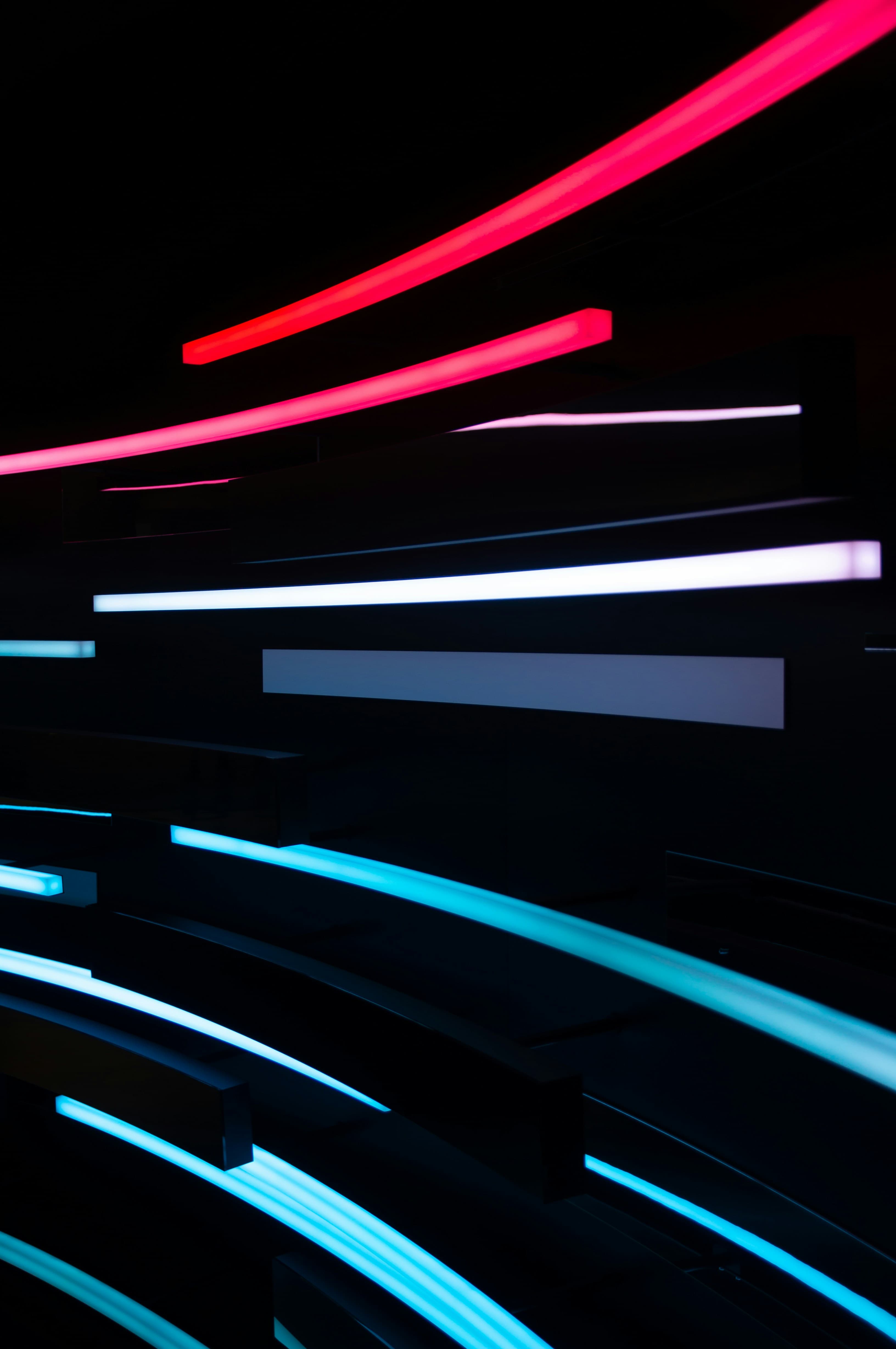 Futuristic curved light bars